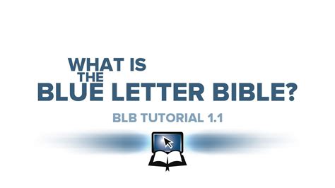 BLB Tutorial 1.1 - What Is the Blue Letter Bible? - YouTube