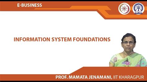 Information System Foundations Youtube
