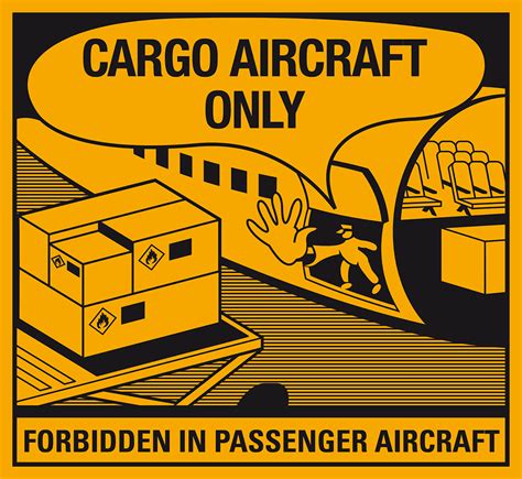 Verpackungsetikett Cargo Aircraft Only
