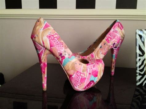 Items Similar To Pink Barbie High Heels Shoes Made To Order All