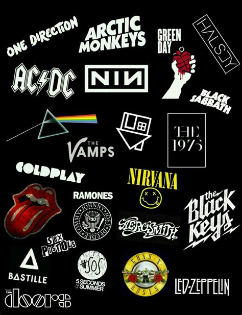 Band Logos Collage Logos De Bandas Carteles De Rock Pósteres Vintage