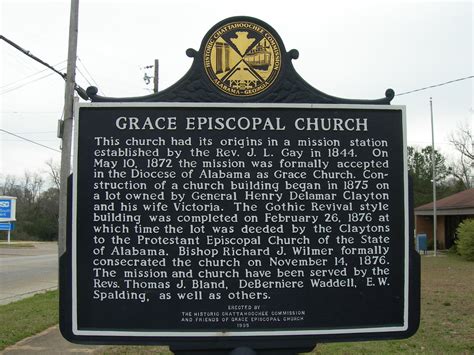 Grace Episcopal Church Historic Marker Clayton Alabama Jimmy