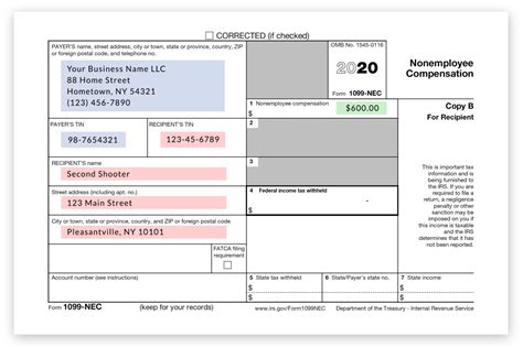 The New 1099 Nec Irs Form For Second Shooters And Independent Contractors