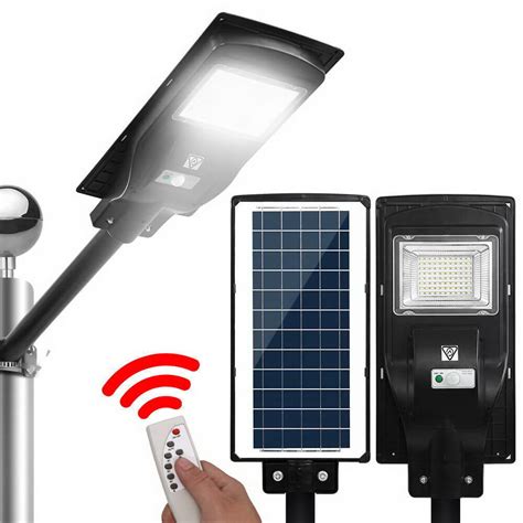 Led Solar Street Flood Light Motion Sensor Remote Outdoor Garden Lamp