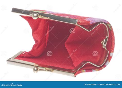 Empty Red Purse Isolated Stock Photo Image Of Dollars 13095886