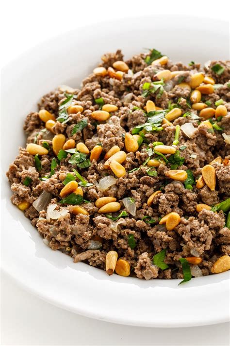 Lebanese Hushwee Ground Beef With Pine Nuts The Lemon Bowl®