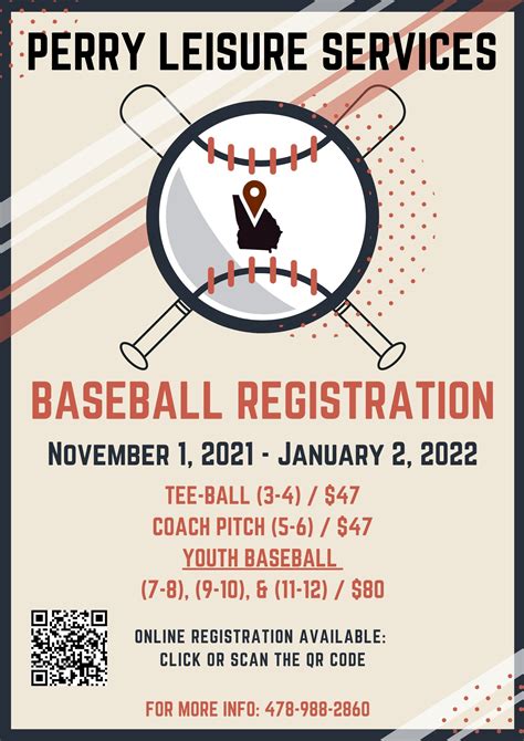 Youth Baseball Registration City Of Perry