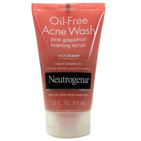 Neutrogena® Oil Free Acne Wash Face Scrub Pink Grapefruit 2 Fl Oz