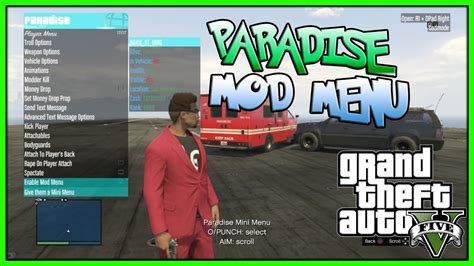 We send the key to your email address. GTA 5 ONLINE - PARADISE SPRX Update | Mini Mod Menu for ...
