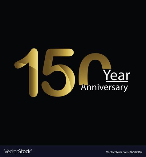 150 Year Anniversary Celebration Design Template Vector Image