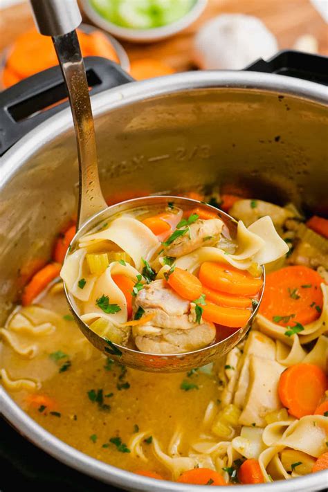 Instant Pot Chicken Noodle Soup Cooking 4 One