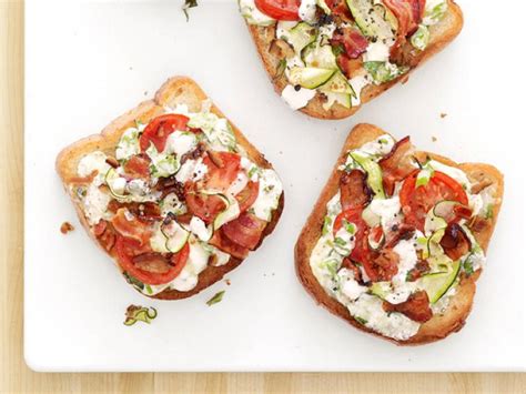 Bacon Tomato Cheese Toasts Recipe Food Network Kitchen Food Network