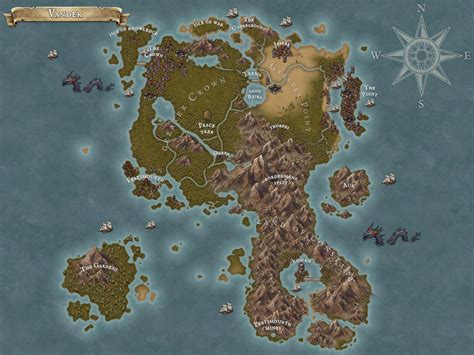 Made A Map Over Vander Using Inkarnate Worldbuilding