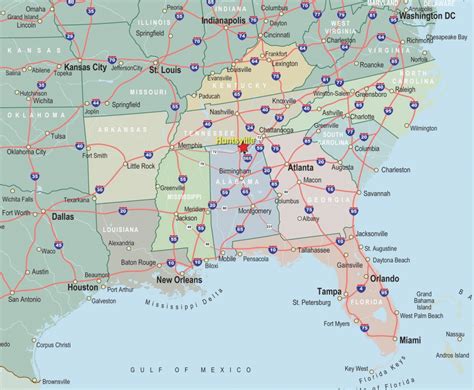 Printable Map Of The Southeastern United States Printable Us Maps