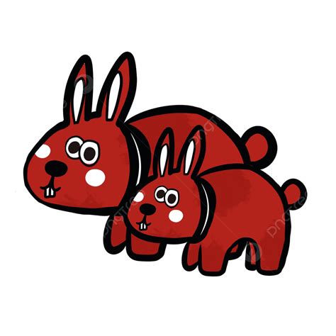 일본 설날 토끼 토끼 레드 토끼의 일본 새해 토끼 근하신년 Png 일러스트 및 Psd 이미지 무료 다운로드 Pngtree