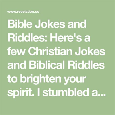 Religious Jokes And Riddles Freeloljokes