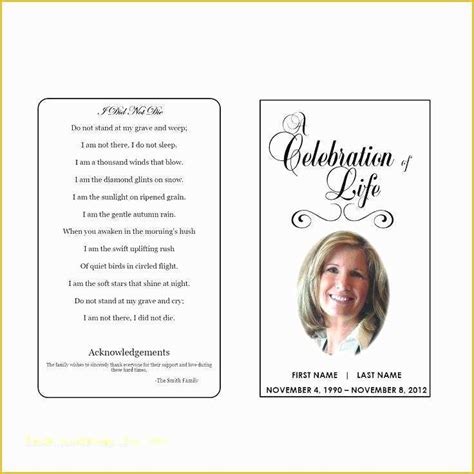 Free Obituary Program Template Download Of Pin On Funeral Program