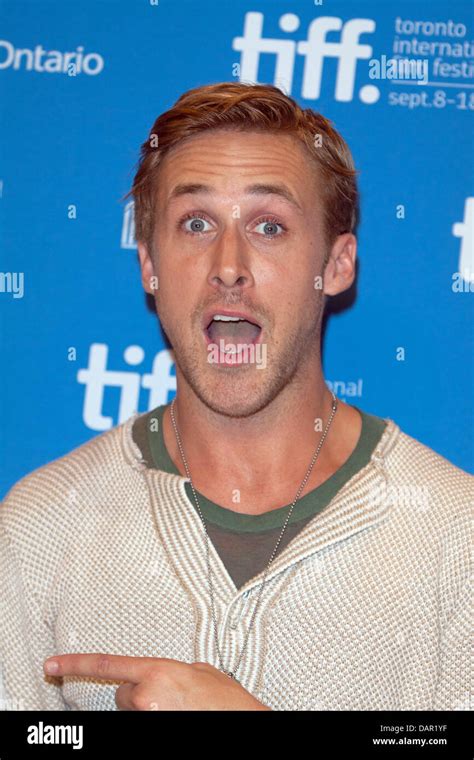 canadian actor ryan gosling poses at the press conference of the ides of march at the toronto