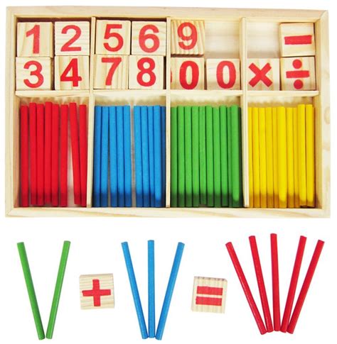 Number Cards Counting Rods Montessori Toddlers Math Learning Tx