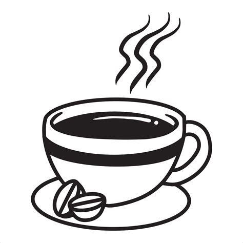 Cup Of Coffee Clipart Black And White
