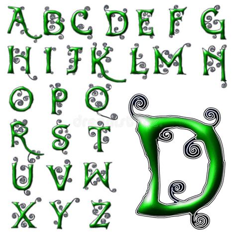 Abc Alphabet Special Design Set Stock Illustration Illustration Of