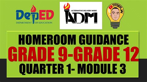 Homeroom Guidance G9 G12 Quarter 1 Module 3 Youtube