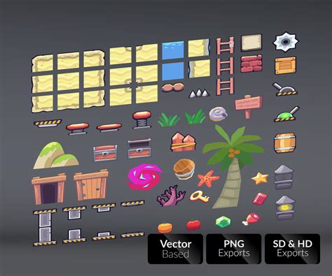 You can also find collection of free 2d game assets. Beach Area - Seamless Platformer Tileset | Game Art Partners