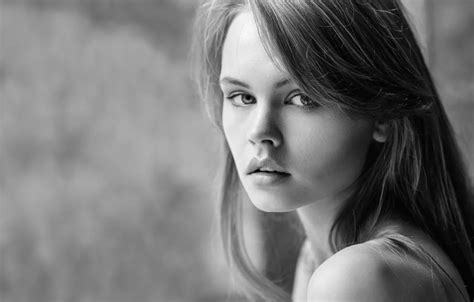 wallpaper model lips girl beautiful anastasia shcheglova sweetheart face black and white