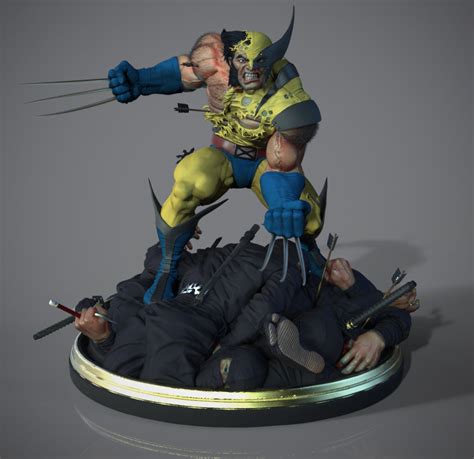 Artstation Wolverine Vs Ninjas J Mark