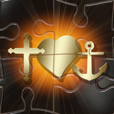 Symbols Of Faith Cross Heart And Anchor Free Image Download