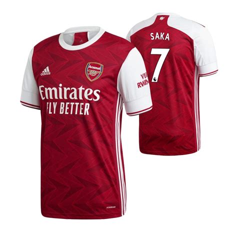 Bukayo Saka Arsenal 2022 23 Home Jersey Red Authentic
