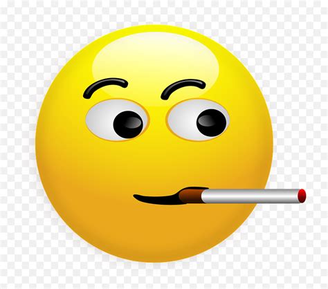 Smiley Emoticon Smilies Emoji Smoking A Cigarettelaughing Emoji Png