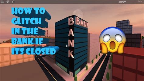 New roblox jailbreak bank and jewelry store update join my roblox hangout here: (PATCHED) How To Glitch In The Bank If It's Closed ...