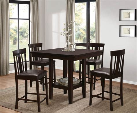Diego Brown Square Counter Height Dining Room Set By Homelegance
