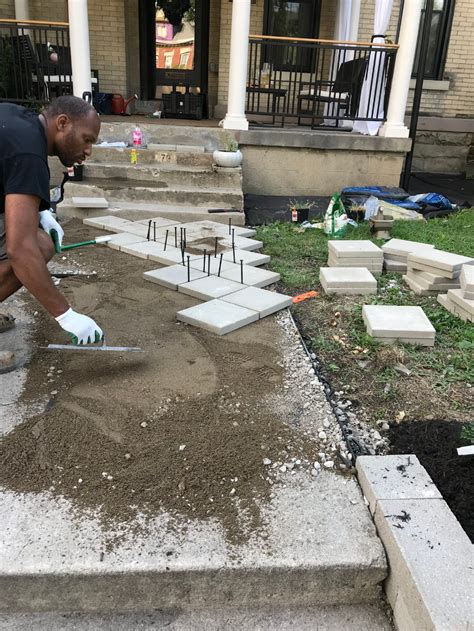 Diy How To Install Pavers Over Old Concrete Concrete Patio Makeover