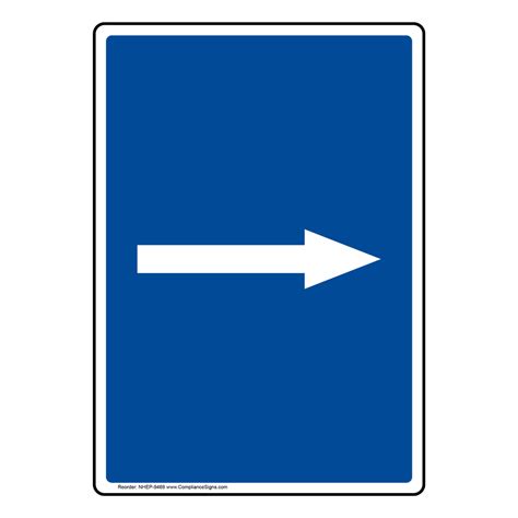 Portrait One Way Left Arrow Sign With Symbol Nhep 16604