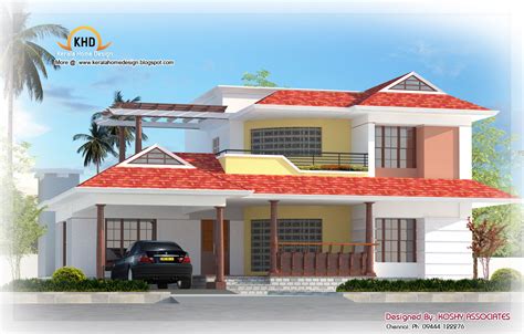 Nice Duplex House Elevation 2600 Sq Ft Kerala Home Design And