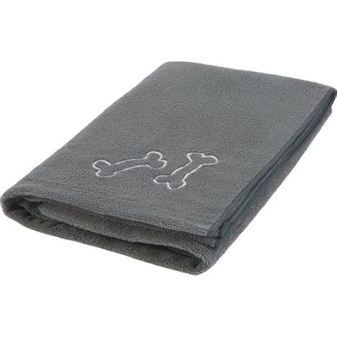 Bone Dry Embroidered Paw Print Microfiber Bath Towel Taupe