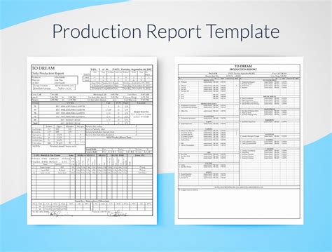 Daily Production Report Excel Template Free Download Report Template
