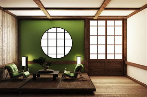 Premium Photo Zen Style Room Design 3d Rendering Asian Interior