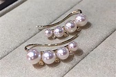 18k金鑽石日本珍珠耳環 – Oriental Pearl