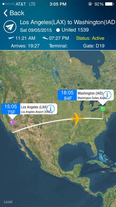 Washington Dulles Airport Iadbwidca Flight Tracker Radar App