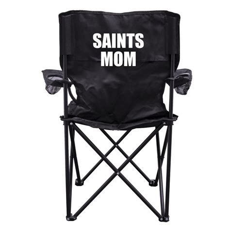 saints mom black folding camping chair victorystore