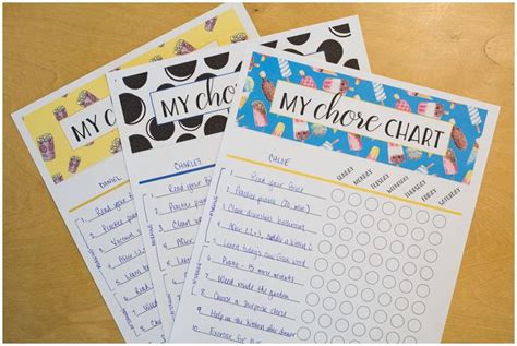 Summer Chore Charts Free Printables And Secrets For Enforcing Them Six Clever Sisters In