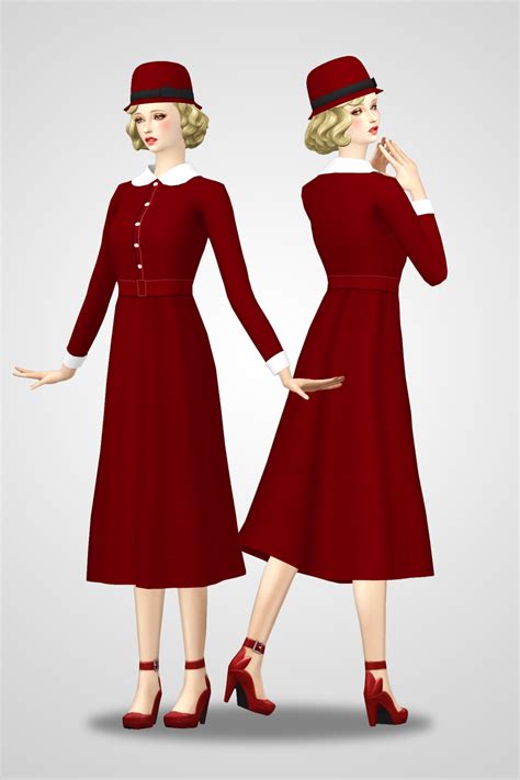Ts4 Vintage Cc Finds Sims 4 Sims 4 Dresses Sims 4 Clothing All In One