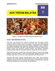 Adat Resam Kaum Di Malaysia