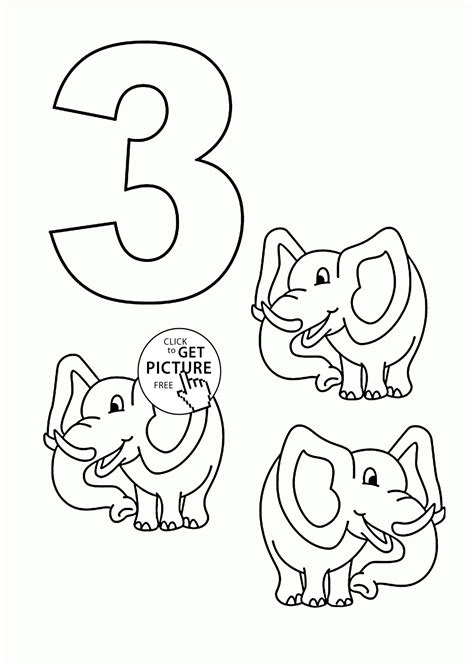 Number 3 Coloring Page Ryan Fritzs Coloring Pages