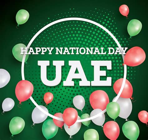 Premium Vector Happy National Day Uae Greeting Card