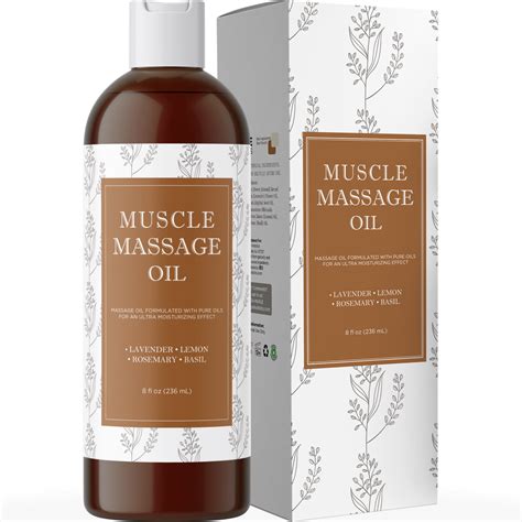 Maple Holistics Lavender Muscle Massage Oil For Massage Therapy 8 Oz