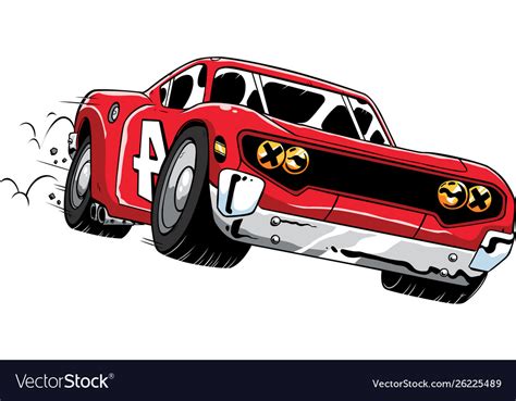 Race Car Speeding Royalty Free Vector Image Vectorstock